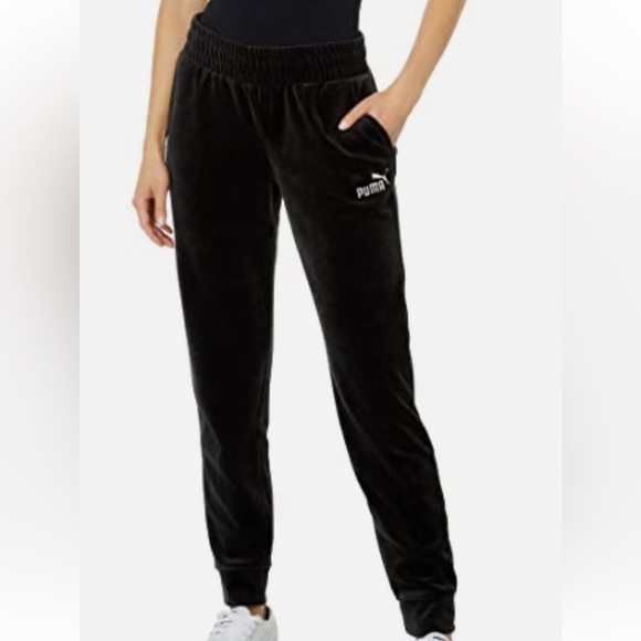 Puma NWT M Black Velvet Joggers - Picture 5 of 8